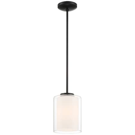Access Lighting Seville, Pendant, Matte Black Finish, Clear Opal Glass 28109LEDDLP-MBL/CLOP